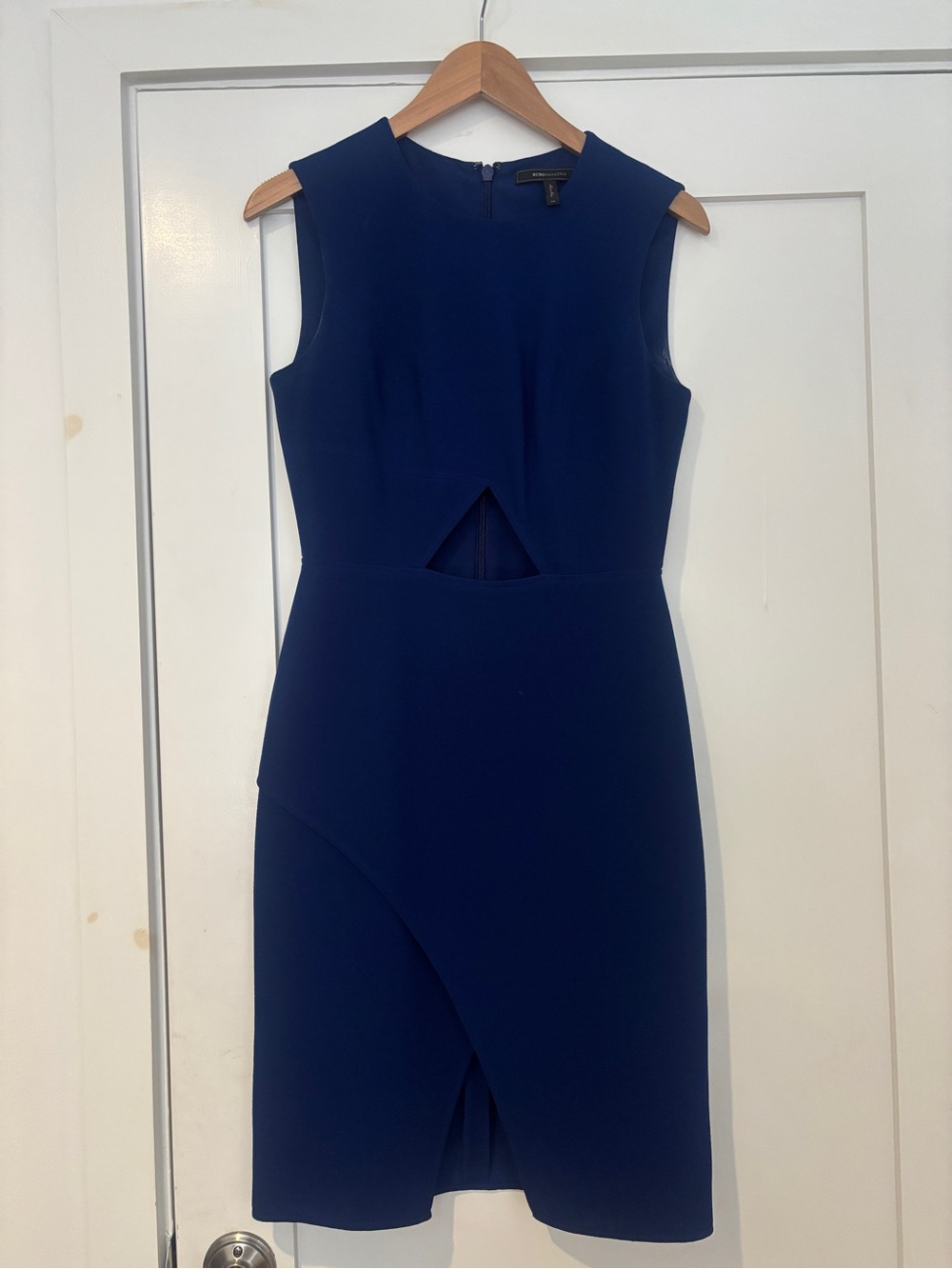 BCBG Navy Cocktail Dress with Front Cutout
